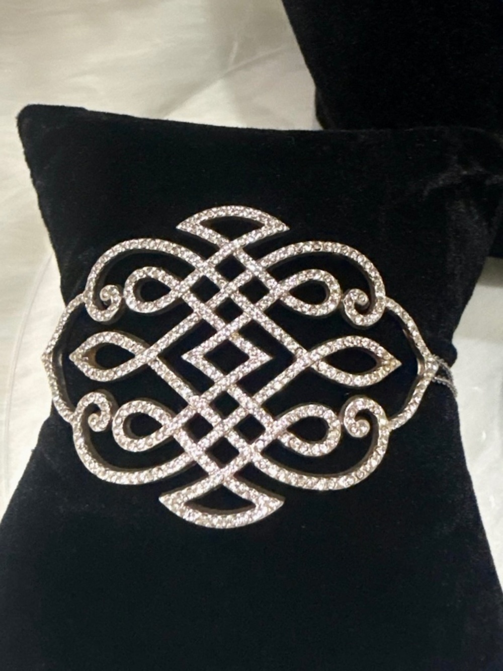 Brighton TAMAL Swarovski Crystal Silver Statement Necklace Bracelet Earring RARE - Picture 3 of 6